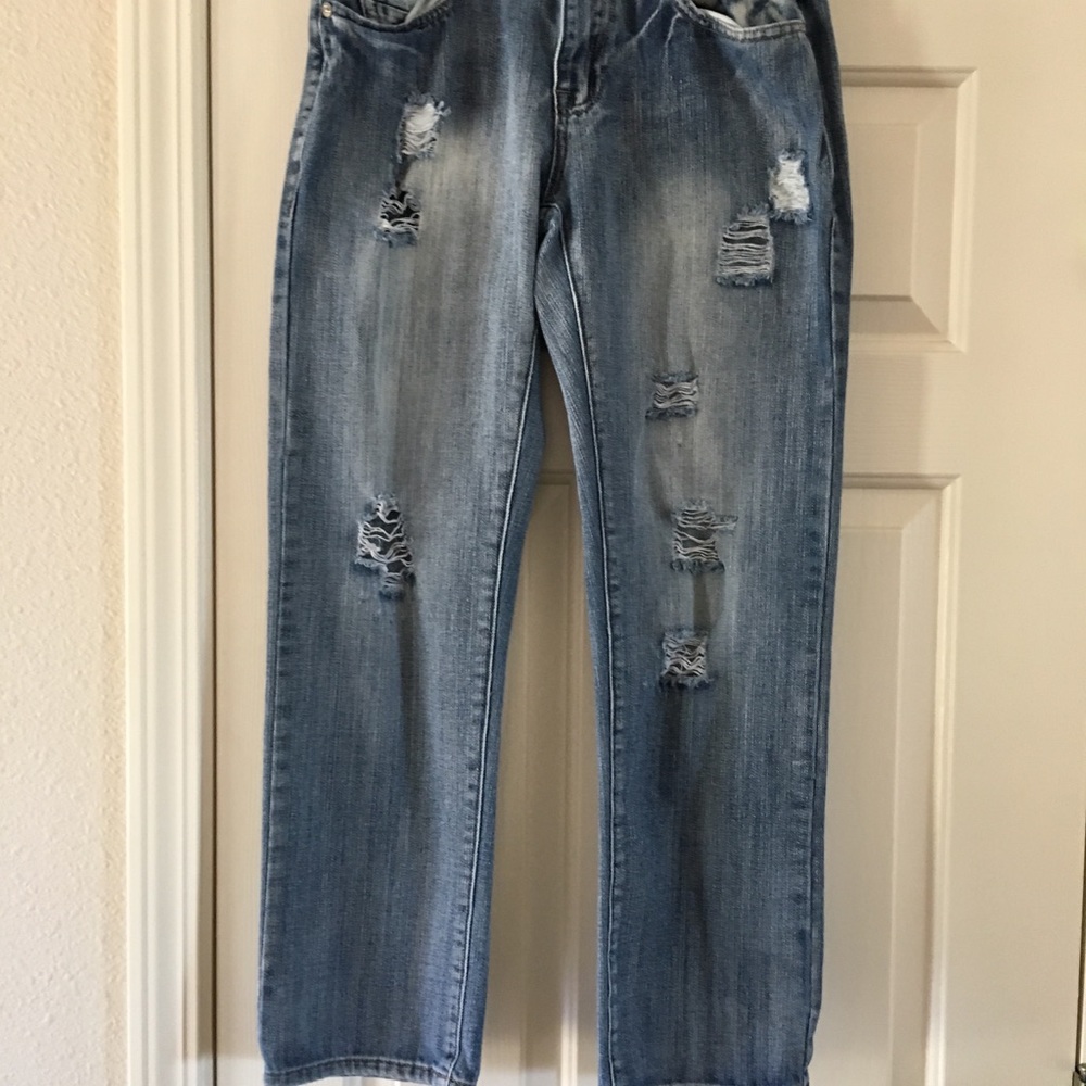 Black Low Rise Slim Straight Leg 30W 30L Blue Jean - Picture 2 of 7